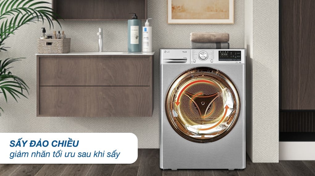 Máy sấy LG DVHP50P 10.5kg khối lượng sấy lớn, đáp ứng cho gia đình đông người