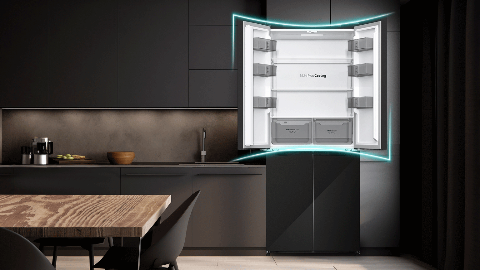 Tủ lạnh Casper RM-D430GBS 430L bảo quản lượng lớn thực phẩm