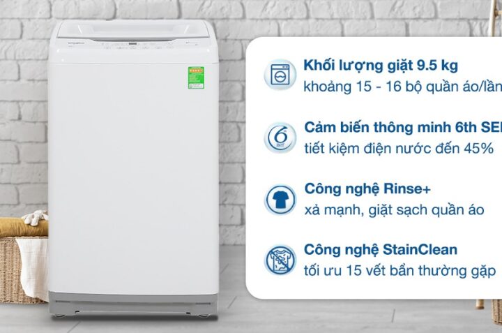 3 lý do khiến máy giặt Whirlpool VWVC9502FW 9.5kg được ưa chuộng