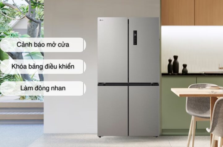 Đánh giá tủ lạnh LG LFB47SVM 4 cánh: Dung tích lớn, tiết kiệm điện vượt trội