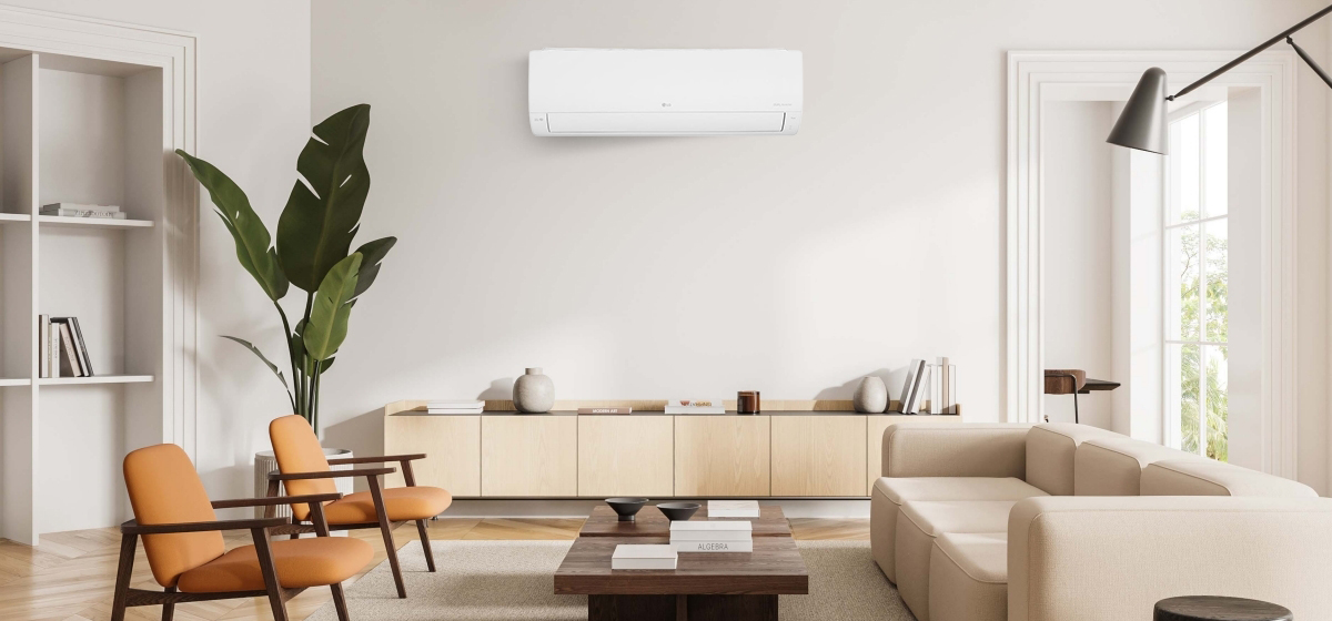 Điều hòa LG IEC09M1 9000BTU thiết kế nhỏ gọn, đẹp mắt giúp tăng thẩm mĩ cho không gian sống