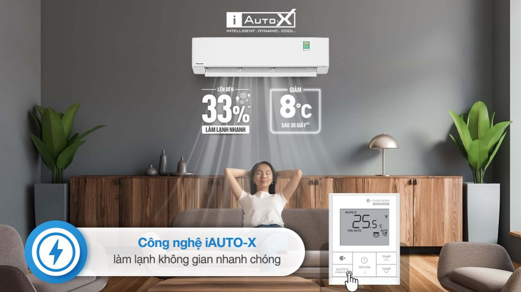 Điều hòa Panasonic 18000BTU CS-XU18BKH-8 làm lạnh nhanh