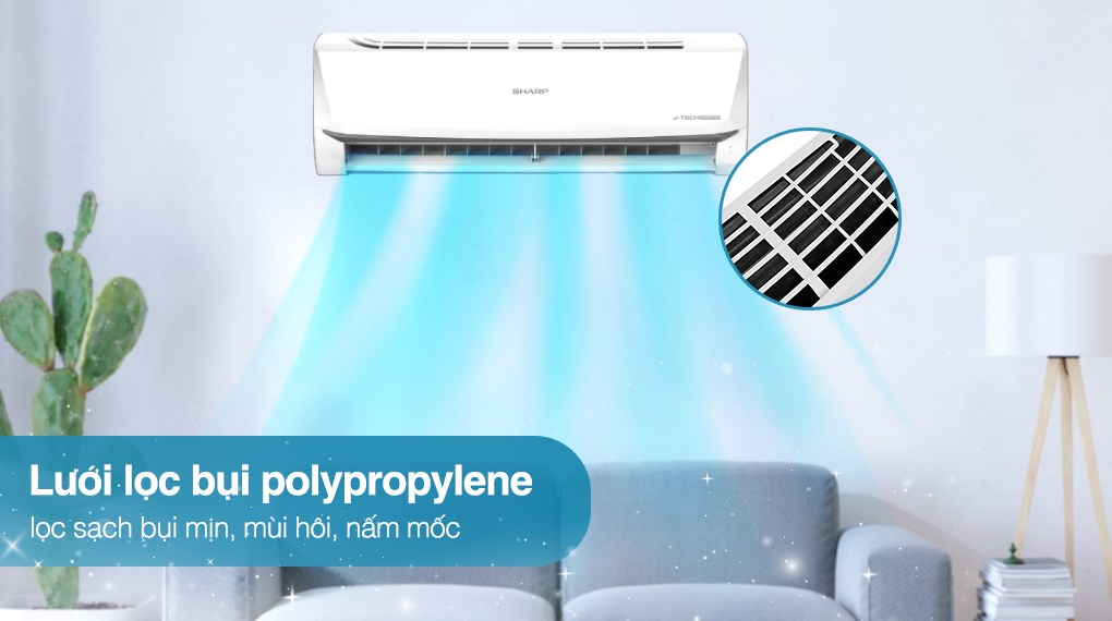 Điều hòa Sharp AH-X13ZEW 12000BTU lọc không khí hiệu quả, bảo vệ sức khỏe