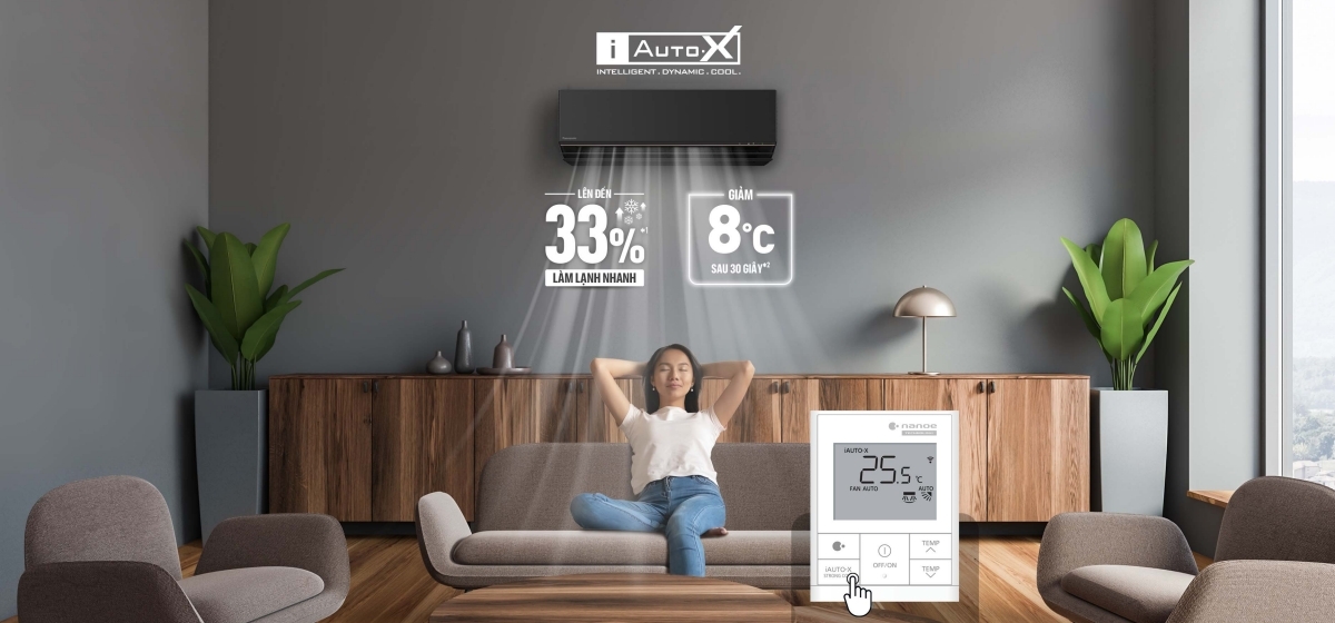 Điều Hòa Panasonic 12000BTU Inverter 1 Chiều CS-AU12BKH-8