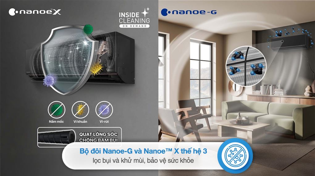 Điều Hòa Panasonic 12000BTU Inverter 1 Chiều CS-AU12BKH-8