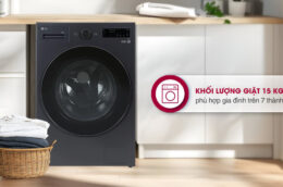 Máy giặt LG F2515SNTG 15kg: Giải pháp giặt giũ tối ưu cho gia đình đông người