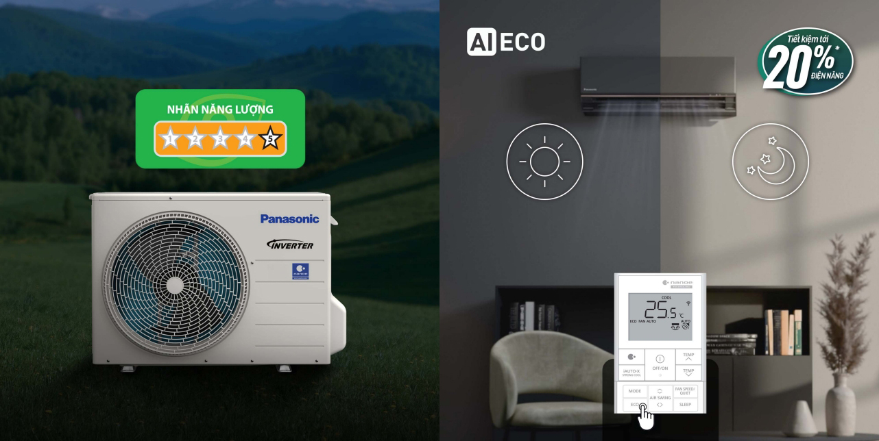 Điều Hòa Panasonic 12000BTU Inverter 1 Chiều CS-AU12BKH-8