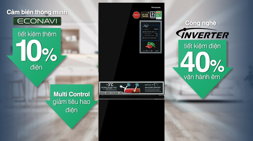 Ưu điểm nổi bật của tủ lạnh Panasonic NR-BV281BGMV 255 lít