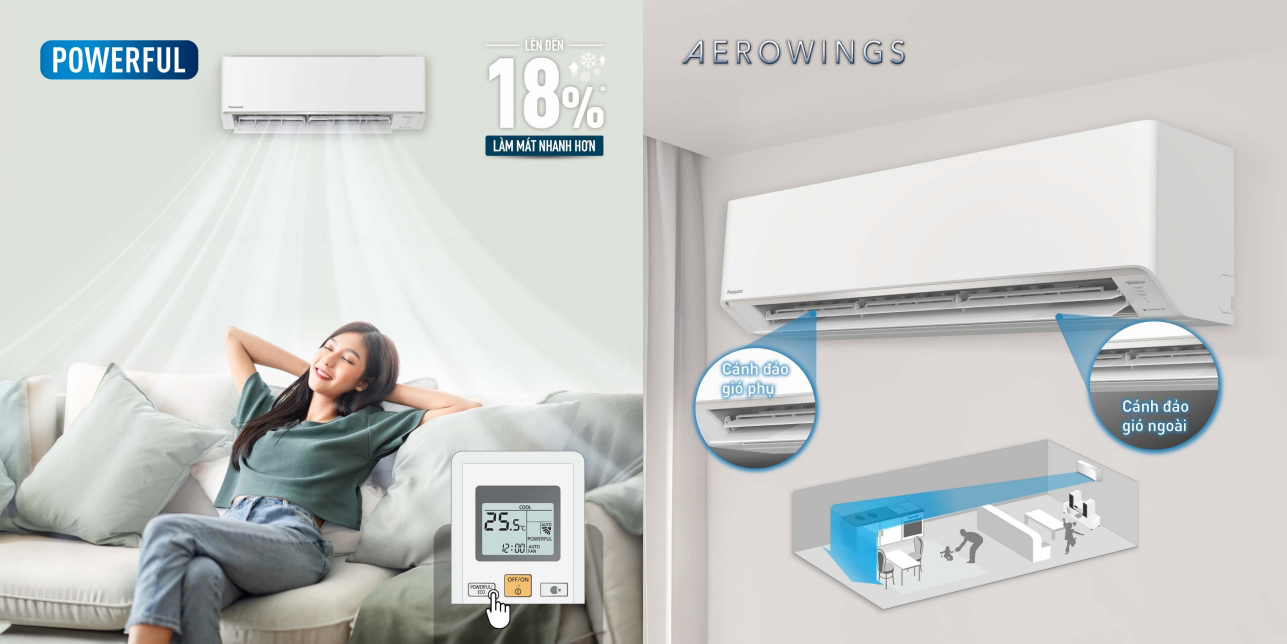 Điều Hòa Panasonic 18000BTU 1 Chiều Inverter CS-RU18CKH-8D