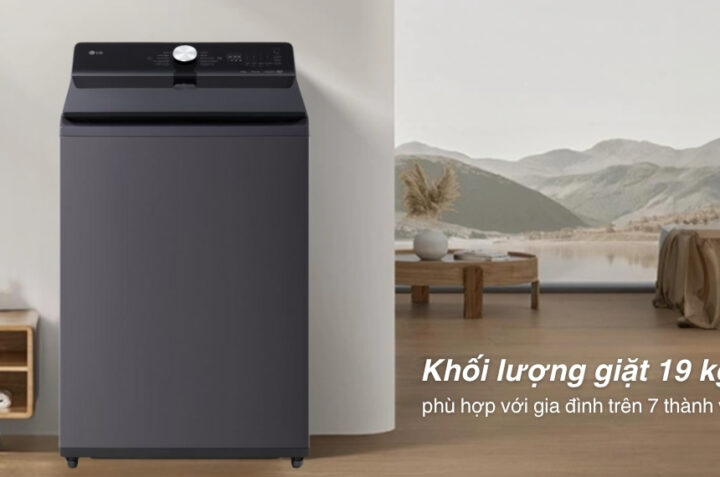 Máy giặt LG 19kg T2519SX5G: Công suất lớn, giặt sạch vượt trội