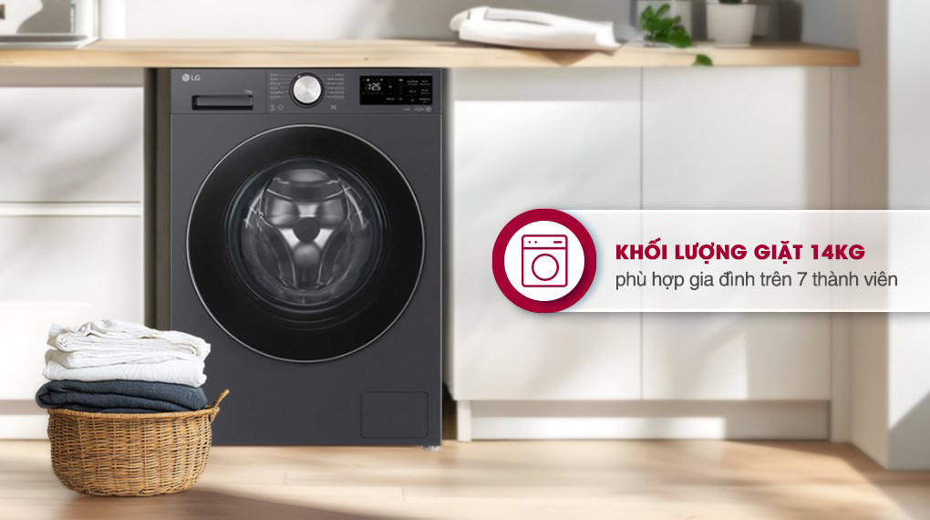 Máy giặt LG FX1414S3KA 14kg khối lượng giặt lớn