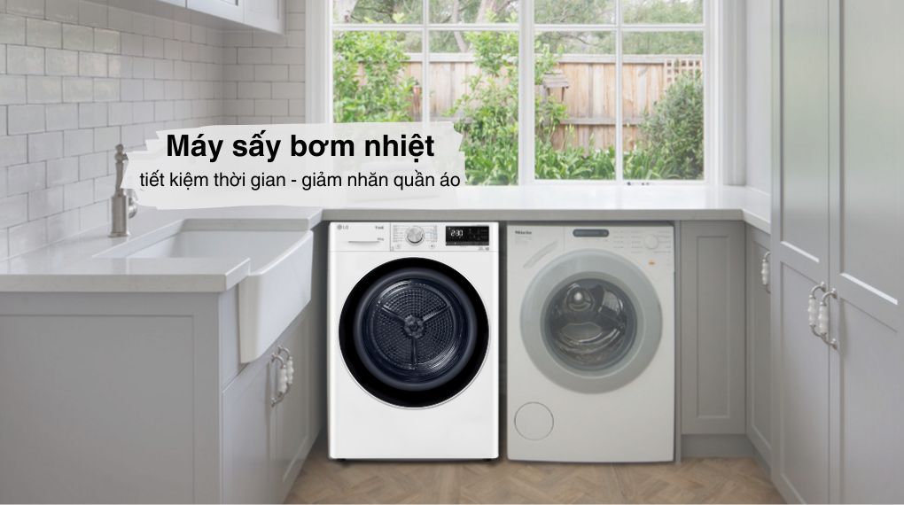 Máy sấy LG 10.5kg DVHP50W sấy nhanh chóng, bảo vệ áo quần