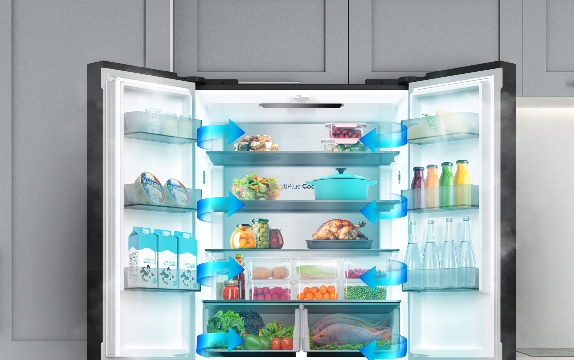 Tủ lạnh Casper 542 Lít RM-D542GBS dung tích lớn, bảo quản thực phẩm hiệu quả