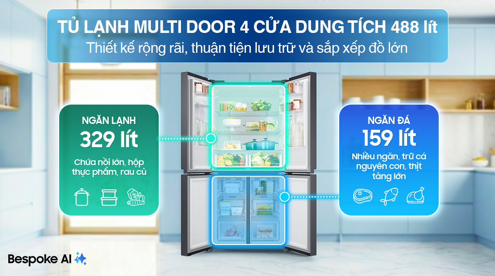 tủ lạnh Samsung RF48A4010B4/SV Inverter dung tích lớn