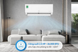 Điều hòa AUX AW24CDA4DI-5VN 24000BTU: Làm lạnh mạnh mẽ, tiết kiệm điện hiệu quả