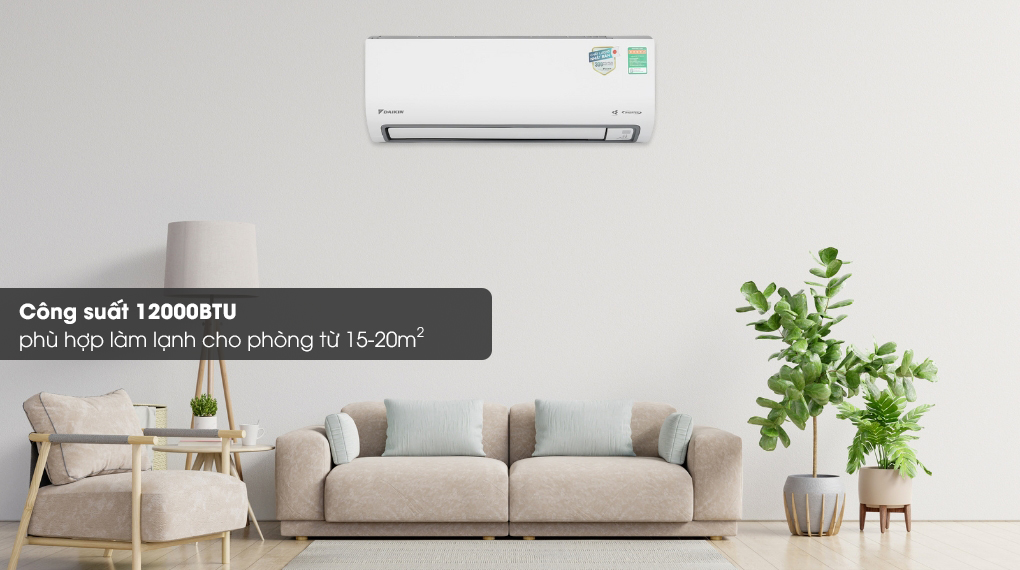 Điều hòa Daikin FTKF35ZVMV 12000BTU làm mát hiệu quả, mang lại không gian dễ chịu