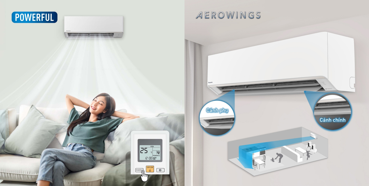 Điều hòa Panasonic 18000BTU N18AKH-8 công suất lớn, làm lạnh nhanh chóng
