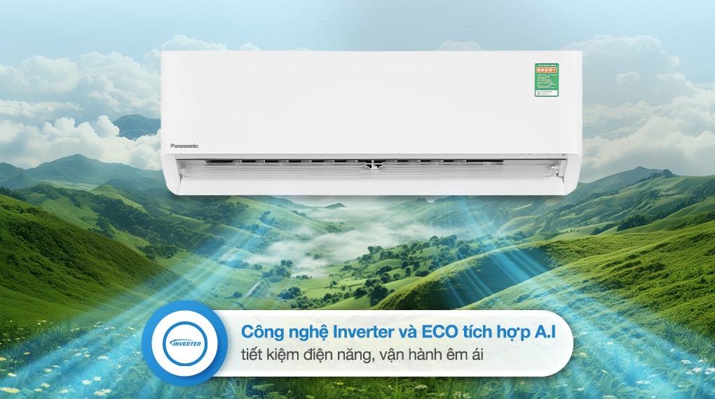 Điều hòa Panasonic 9000BTU CS-XU9BKH-8 siêu tiết kiệm điện, tối ưu chi phí hàng tháng