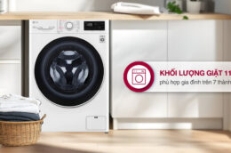 Sạch sâu, tiết kiệm điện với máy giặt LG FX1411N5W 11kg