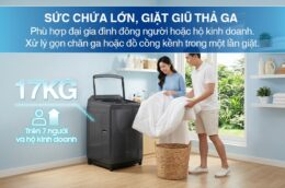Máy giặt Samsung WA40F17E7CSV 17kg: Lựa chọn tối ưu cho nhu cầu giặt lớn