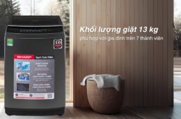 Máy giặt Sharp ES-TM130CD-DS 13kg: Khối lượng giặt lớn, giá thành phải chăng