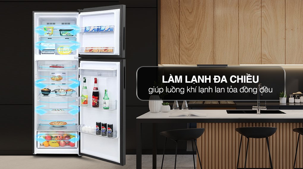 Tủ lạnh Aqua AQR-T410FA(WGB) 358 Lít bảo quản thực phẩm hiệu quả, giữ hương vị tươi ngon