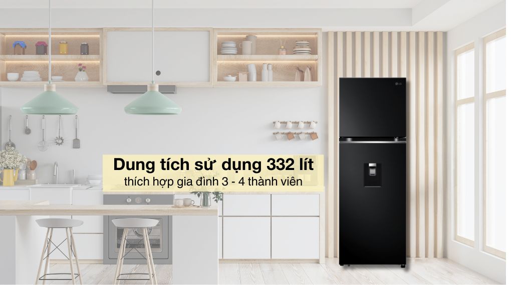 Tủ lạnh LG LBD33BLM 332 lít giá thành phải chăng, tiết kiệm chi phí