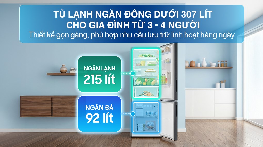 Tủ Lạnh Samsung Inverter RB30N4190B1/SV 2 Cánh 307 Lít