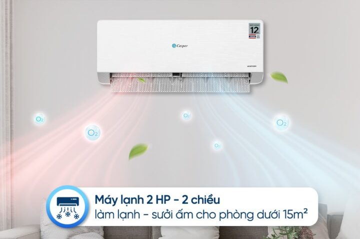 Điều hòa Casper QH-18IU36A 18000BTU làm lạnh nhanh, tiết kiệm điện vượt trội
