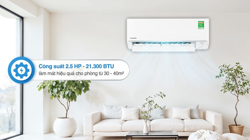 Điều hòa Panasonic CS-RU12CKH-8D 12000BTU làm mát nhanh, lọc không khí bảo vệ sức khỏe người dùng