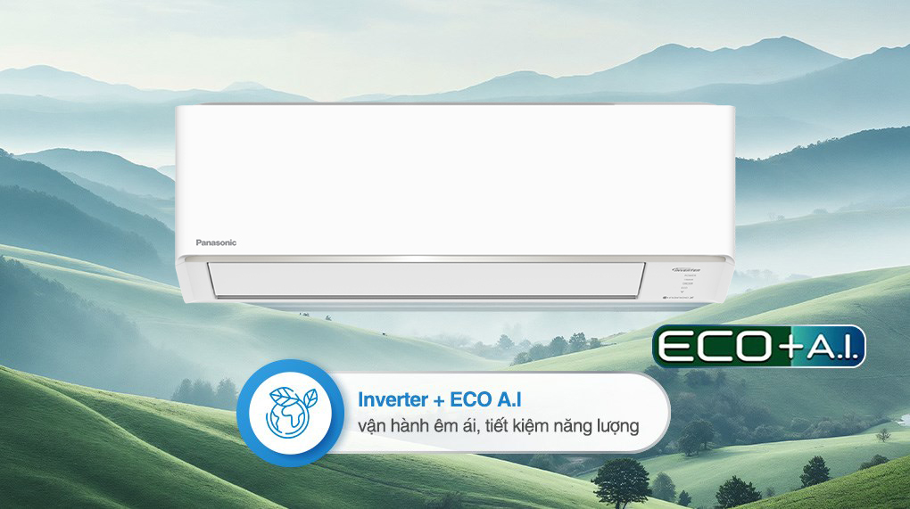 Điều hòa Panasonic RU12CKH-8D 12000BTU tiết kiệm điện vượt trội, tối ưu chi phí hàng tháng