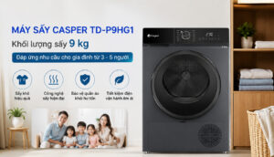 Máy Sấy Quần Áo Casper 9Kg TD-P9HG1