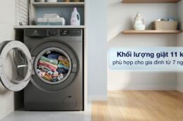 Máy giặt Electrolux EWF1143P5SC 11kg giặt sạch mạnh mẽ, chăm sóc quần áo tối ưu