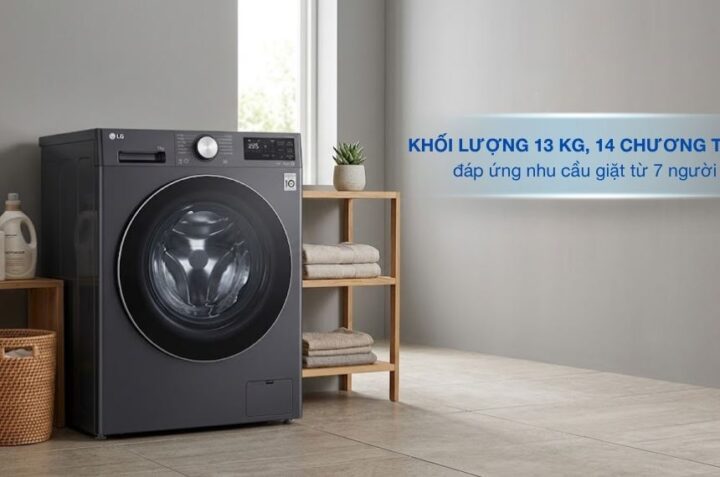 Máy giặt LG FX1413S5G 13kg: giặt sạch hiệu quả, tiết kiệm điện vượt trội
