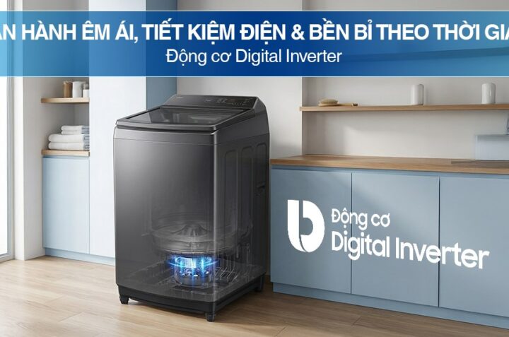 3 lý do khiến máy giặt Samsung 17kg WA40F17E7CSV được nhiều gia đình lựa chọn