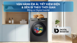 Máy Giặt Sấy Samsung Inverter Giặt 10Kg Sấy 6Kg WD10HG4U04BBSV