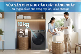 Máy giặt sấy Samsung WD10HG4U04BBSV Inverter: Giải pháp giặt giũ tiện lợi cho gia đình hiện đại