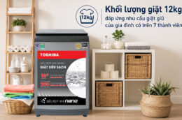 Những lý do khiến máy giặt Toshiba AW-DUK1300KV(SG) 12kg được nhiều gia đình ưa chuộng