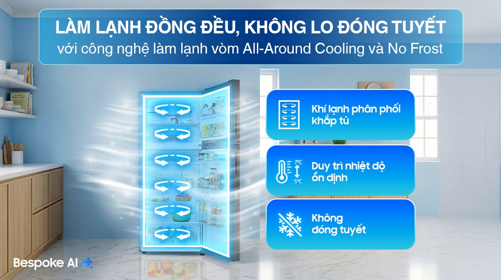 Tủ lạnh Samsung RT38CB668422SV 385 lít bảo quản thực phẩm hiệu quả, giữ hương vị tươi ngon lâu dài