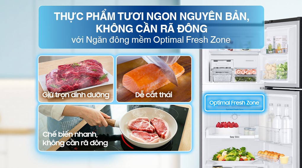 Tủ lạnh Samsung RT22M4032BY/SV 236 Lít bảo quản thực phẩm hiệu quả