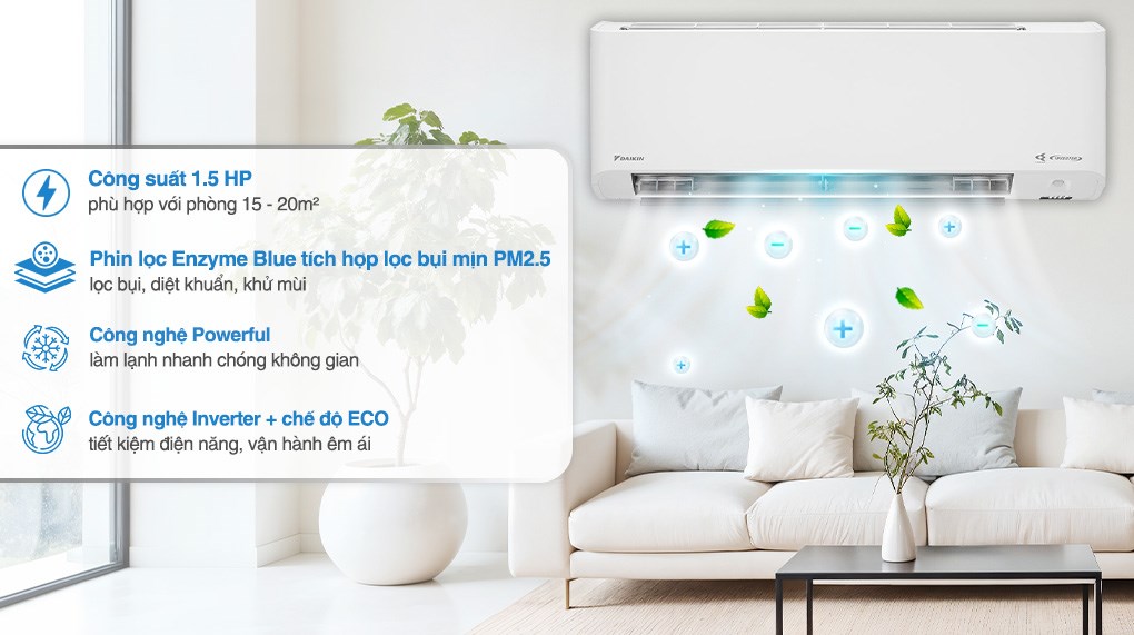 Điều Hòa Daikin 12000BTU 1 Chiều Inverter FTKY35ZVMV
