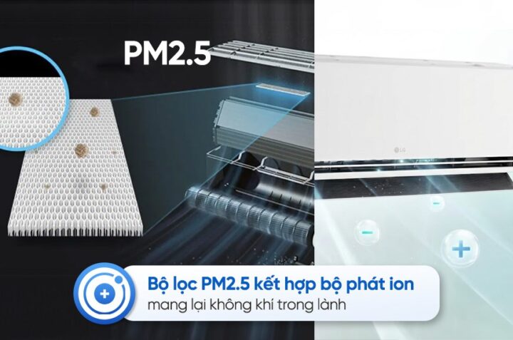 Điều hòa LG IDC09M2 9000BTU lọc không khí sạch, bảo vệ sức khỏe gia đình