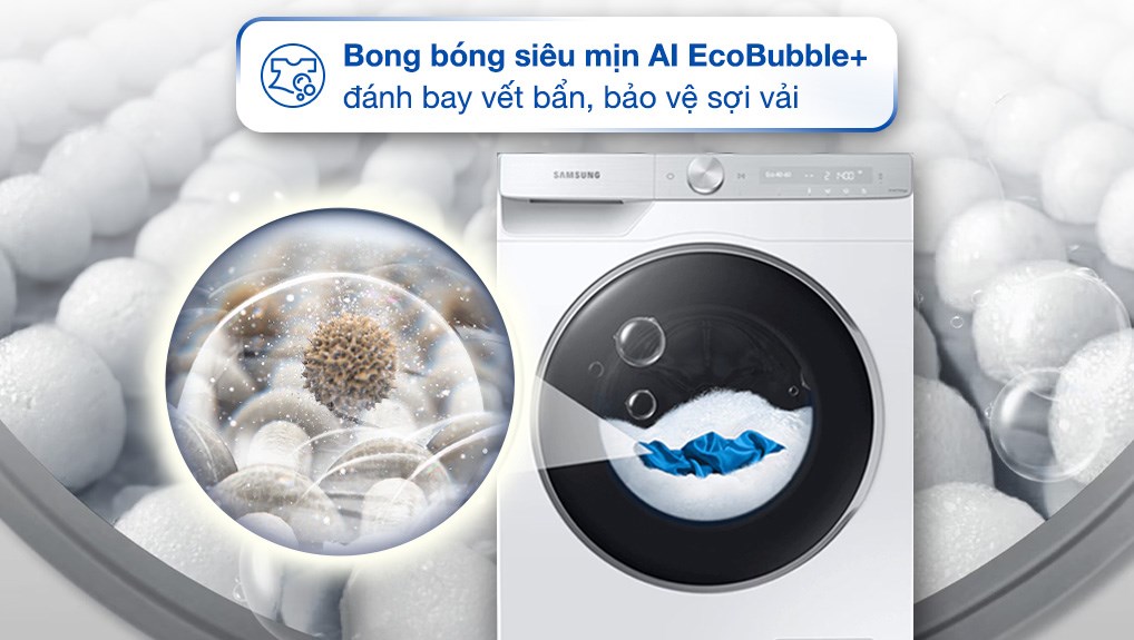 máy giặt Samsung WW11CGP44DSH/SV 11kg giặt siêu sạch, bảo vệ áo quần