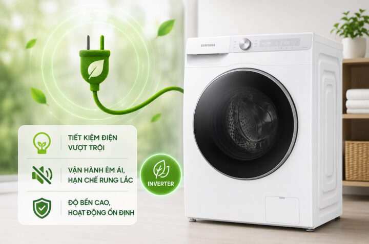 Máy giặt Samsung WW11CGP44DSH/SV 11kg: Giải pháp giặt giũ thông minh cho gia đình đông người
