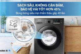 Đánh giá máy giặt Samsung 9.5kg WW95TA046AX/SV: Giặt sạch hiệu quả, tiết kiệm điện