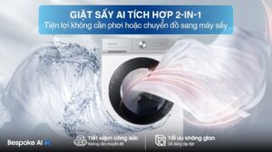 Máy Giặt Sấy Samsung Bespoke Inverter Giặt 14Kg Sấy 8Kg WD14BB944DGM/SV