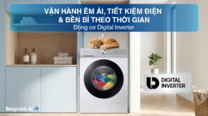 Máy Giặt Sấy Samsung Bespoke Inverter Giặt 14Kg Sấy 8Kg WD14BB944DGM/SV