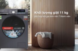 Máy giặt Sharp 11Kg ES-FM110CB-DG: Lựa chọn đáng cân nhắc cho gia đình đông người