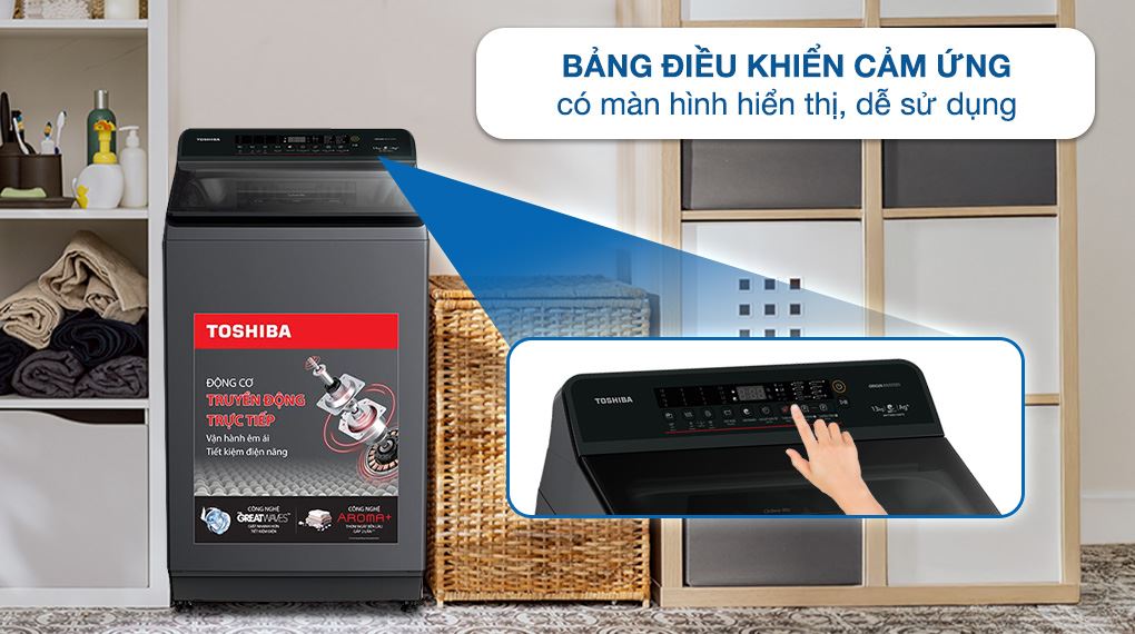 Máy Giặt Toshiba Inverter 13Kg AW-T26D1400TV(MG)