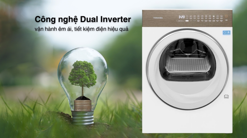 Máy sấy Toshiba 8Kg TD-T37BS90HWV(WT) tiết kiệm điện vượt trội